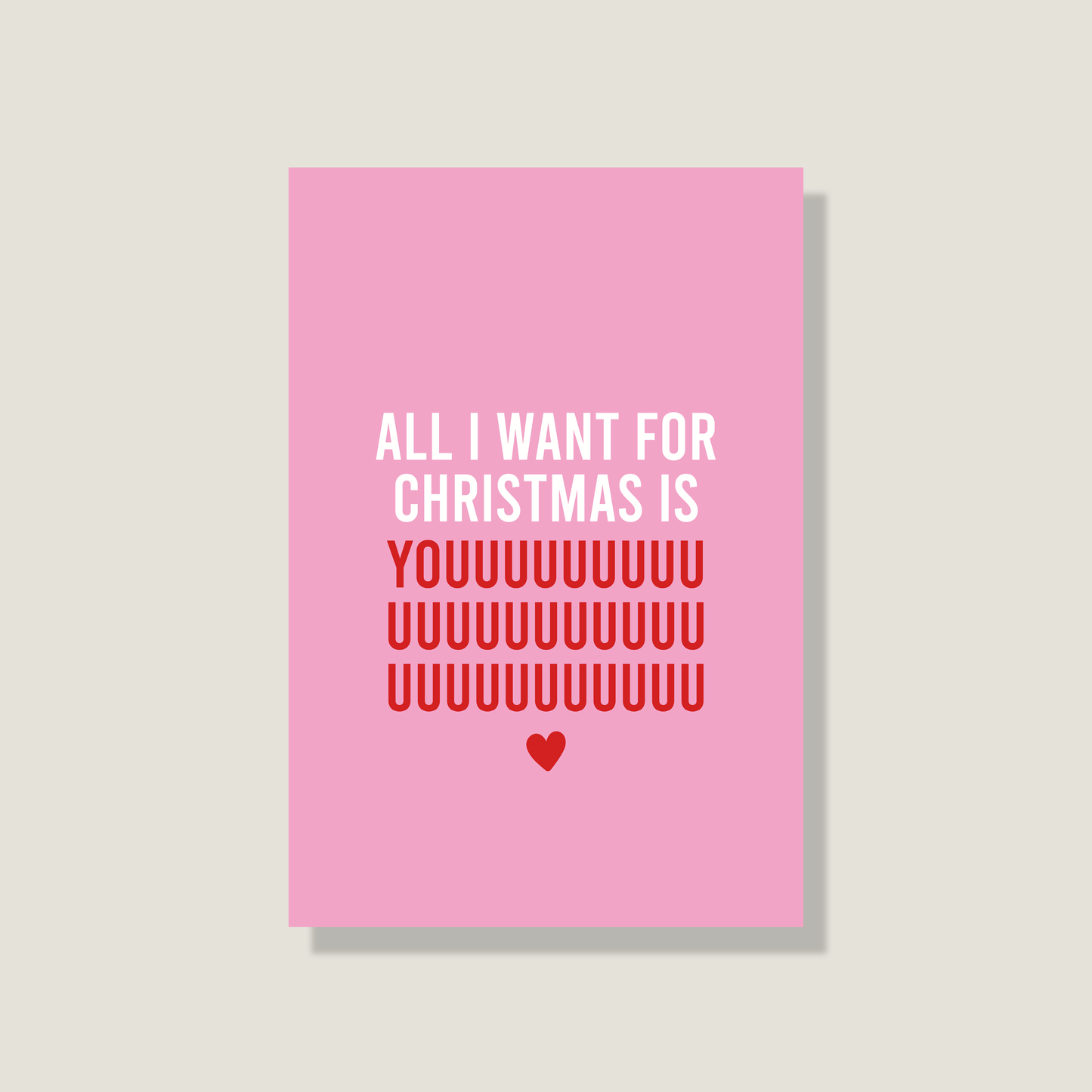 Postkarte 'All I want for christmas'