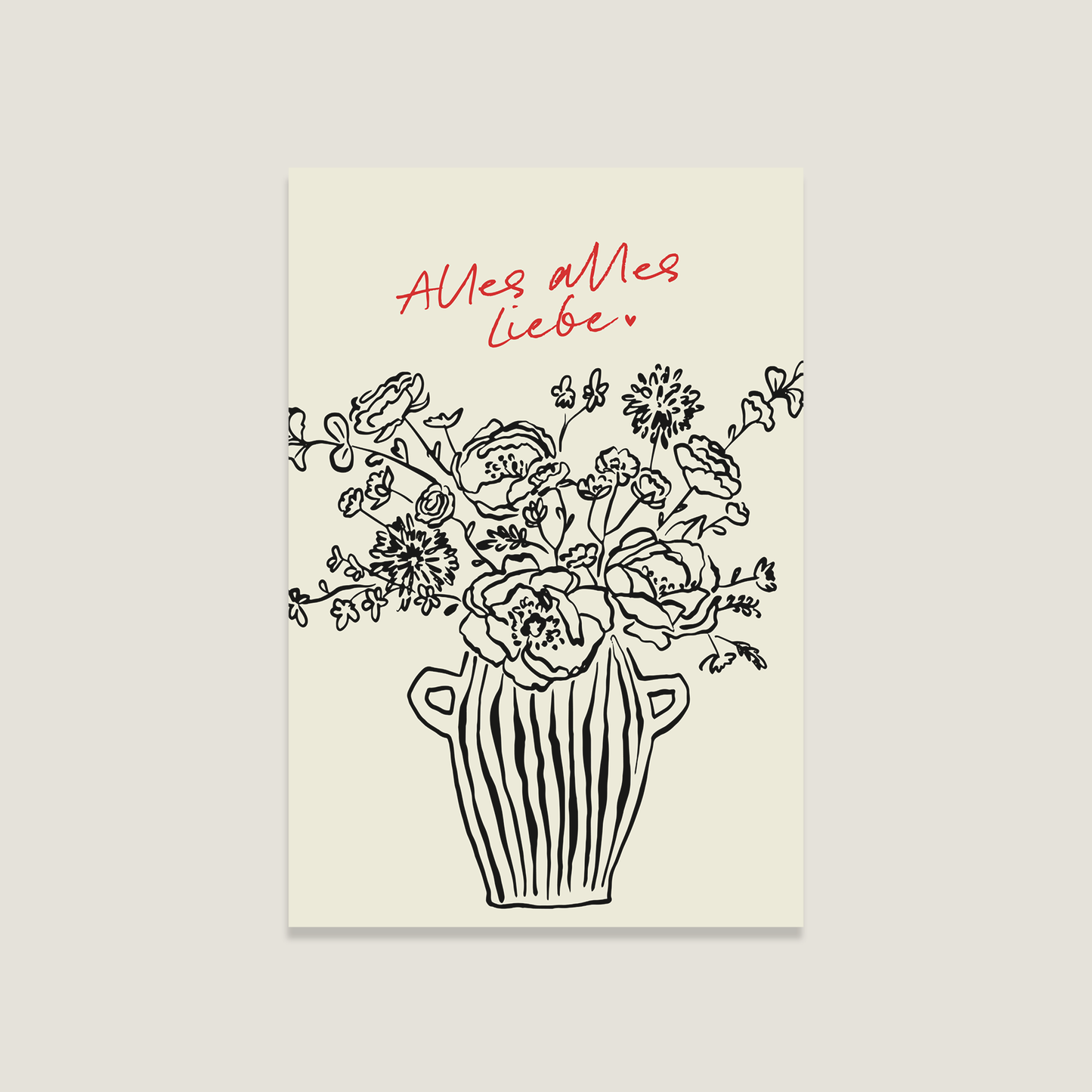 Postkarte 'Alles Liebe'