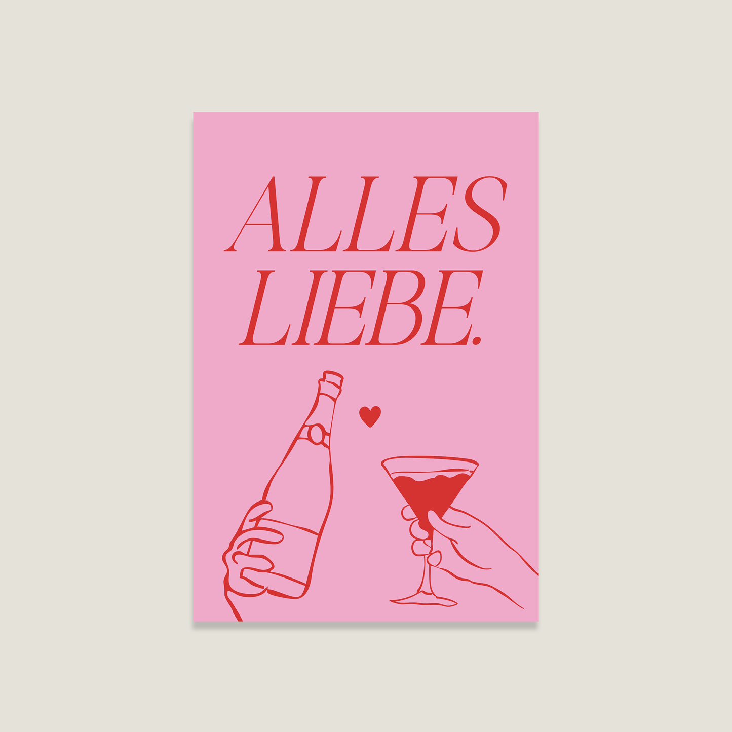 Postkarte 'Alles Liebe'
