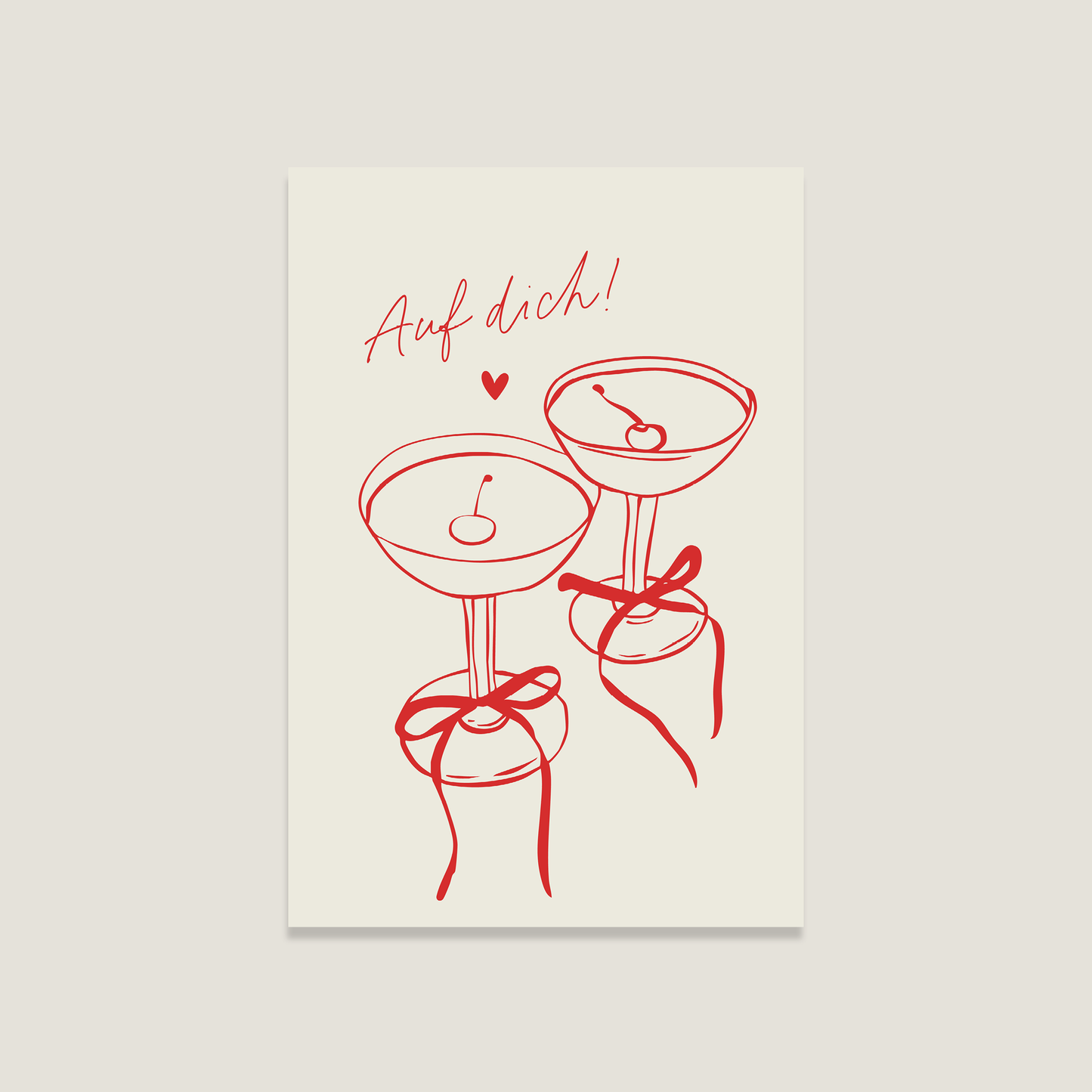 Handgedruckte Postkarte mit modernem Design – perfekte Geschenkidee für besondere Anlässe