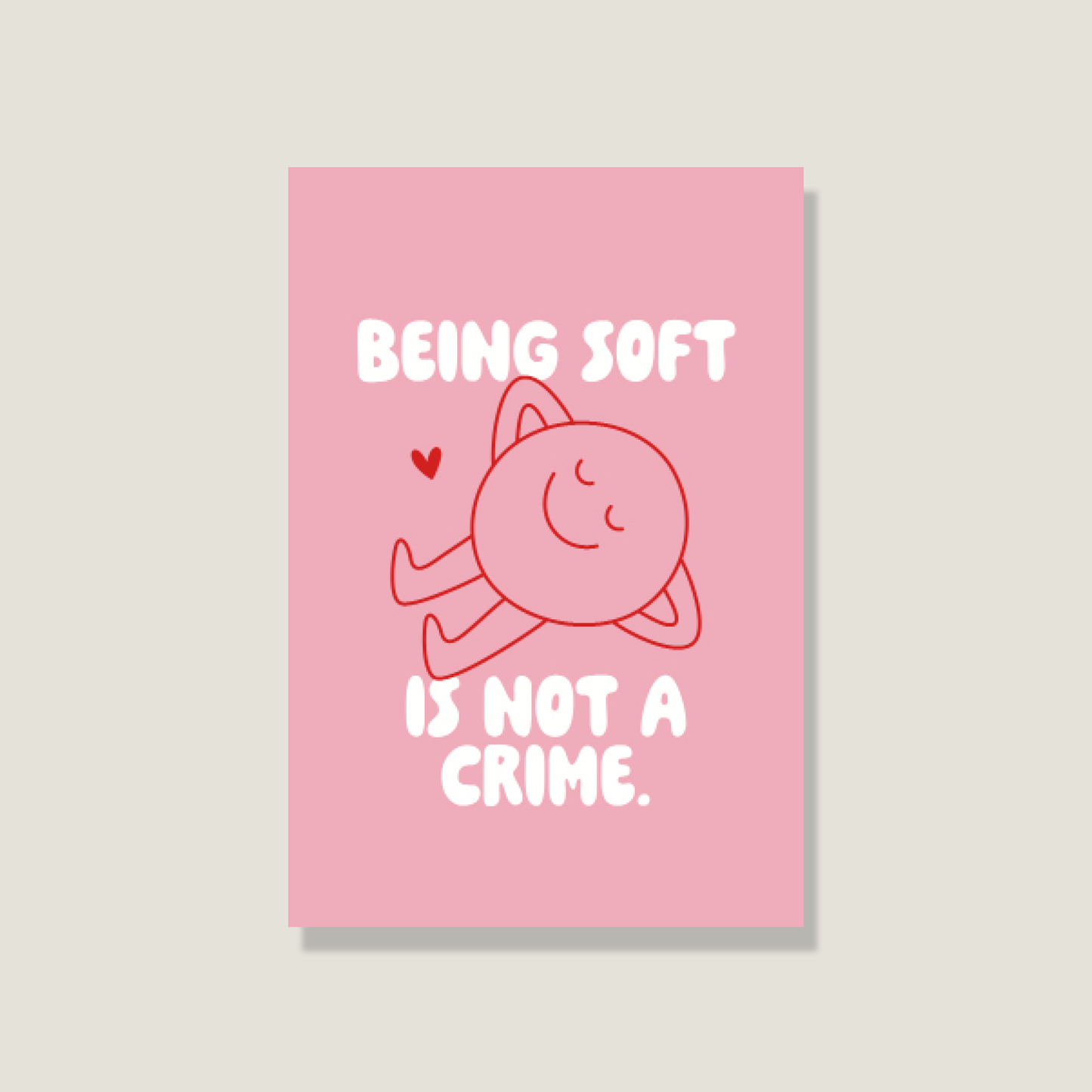 Postkarte 'Being soft'