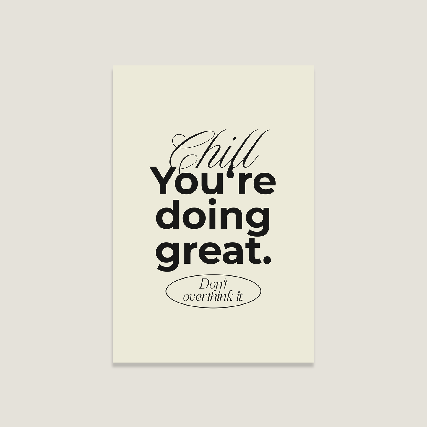 Postkarte 'You're doing great'