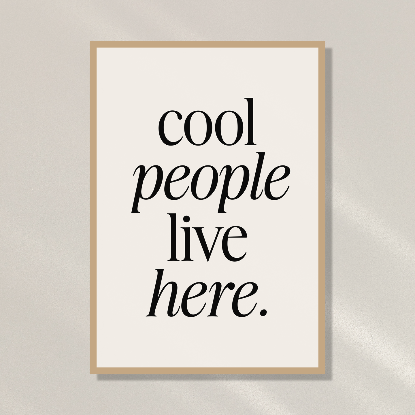 Poster 'Cool people'
