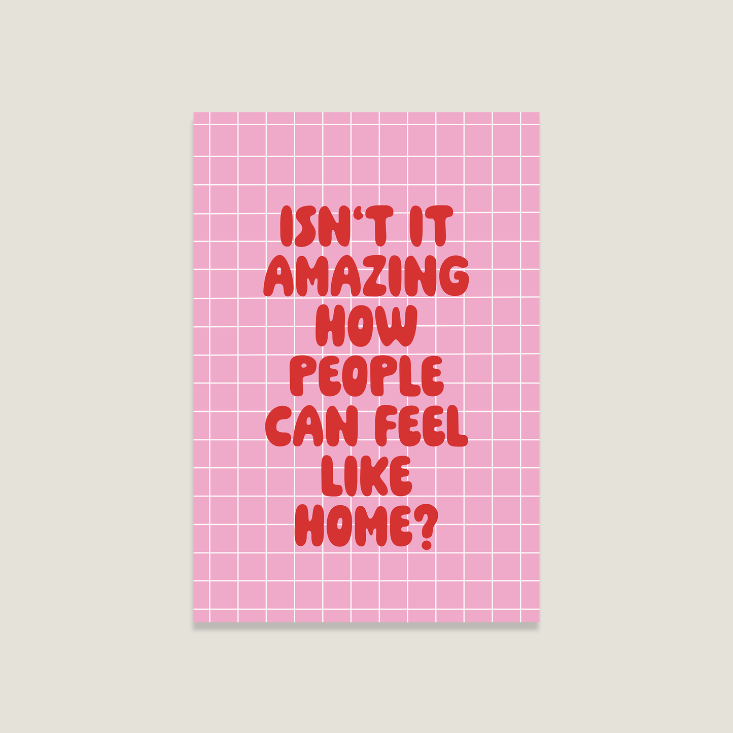 Postkarte 'Like home'