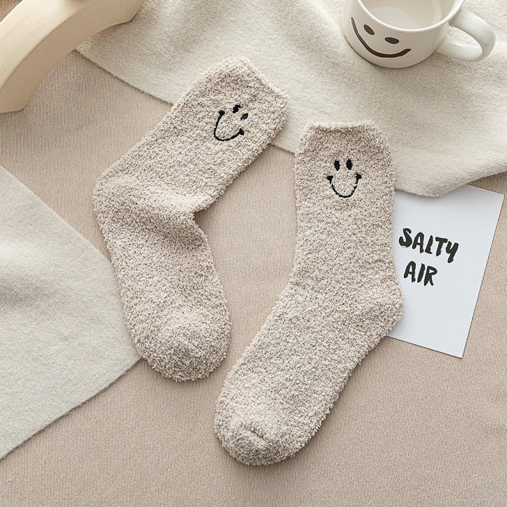 Kuschelsocken 'Cozy Smiley'