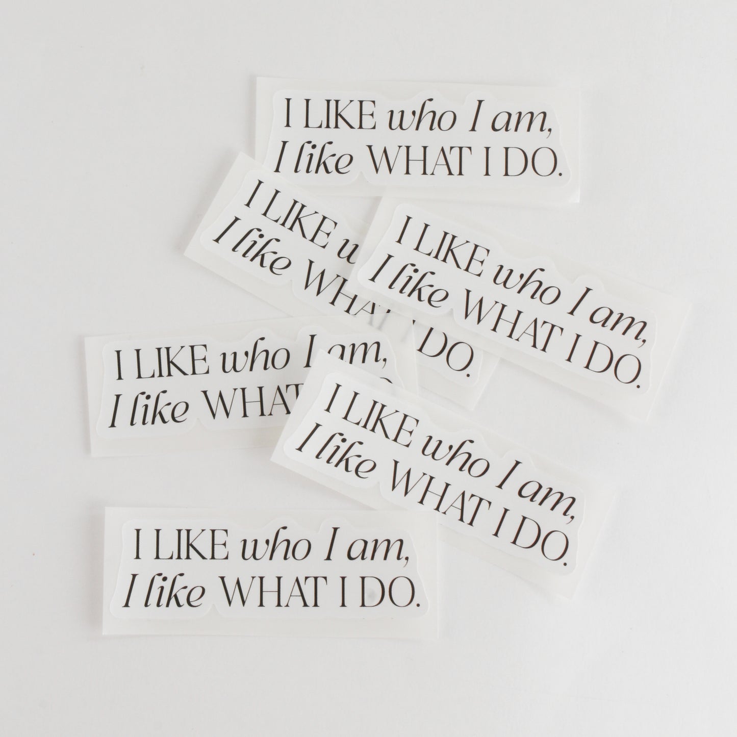 Ablösbarer Aufkleber 'I like who I am'