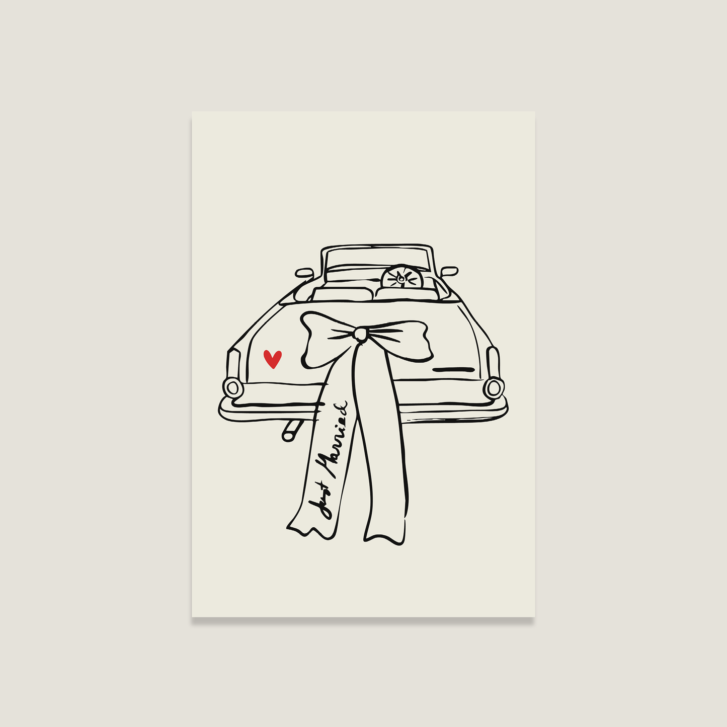 Postkarte 'Just married'