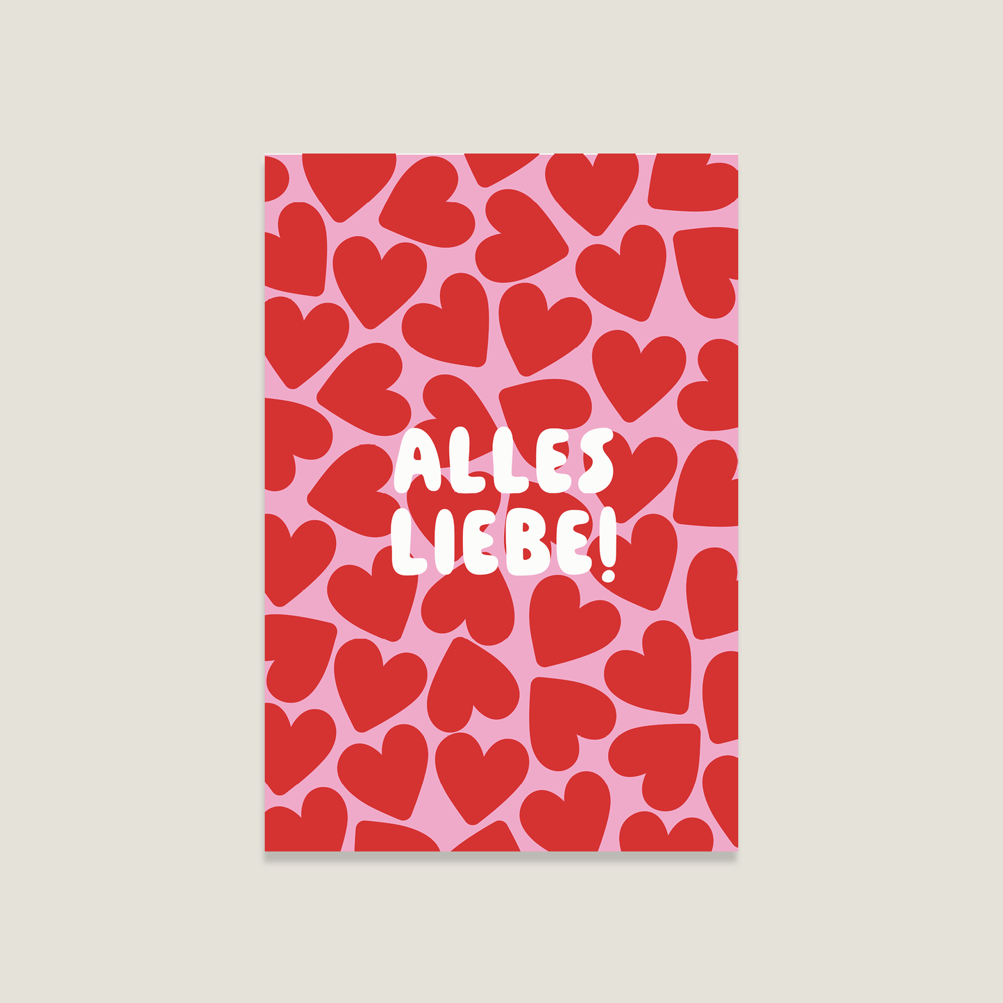 Postkarte 'Alles Liebe' - Heart Edition