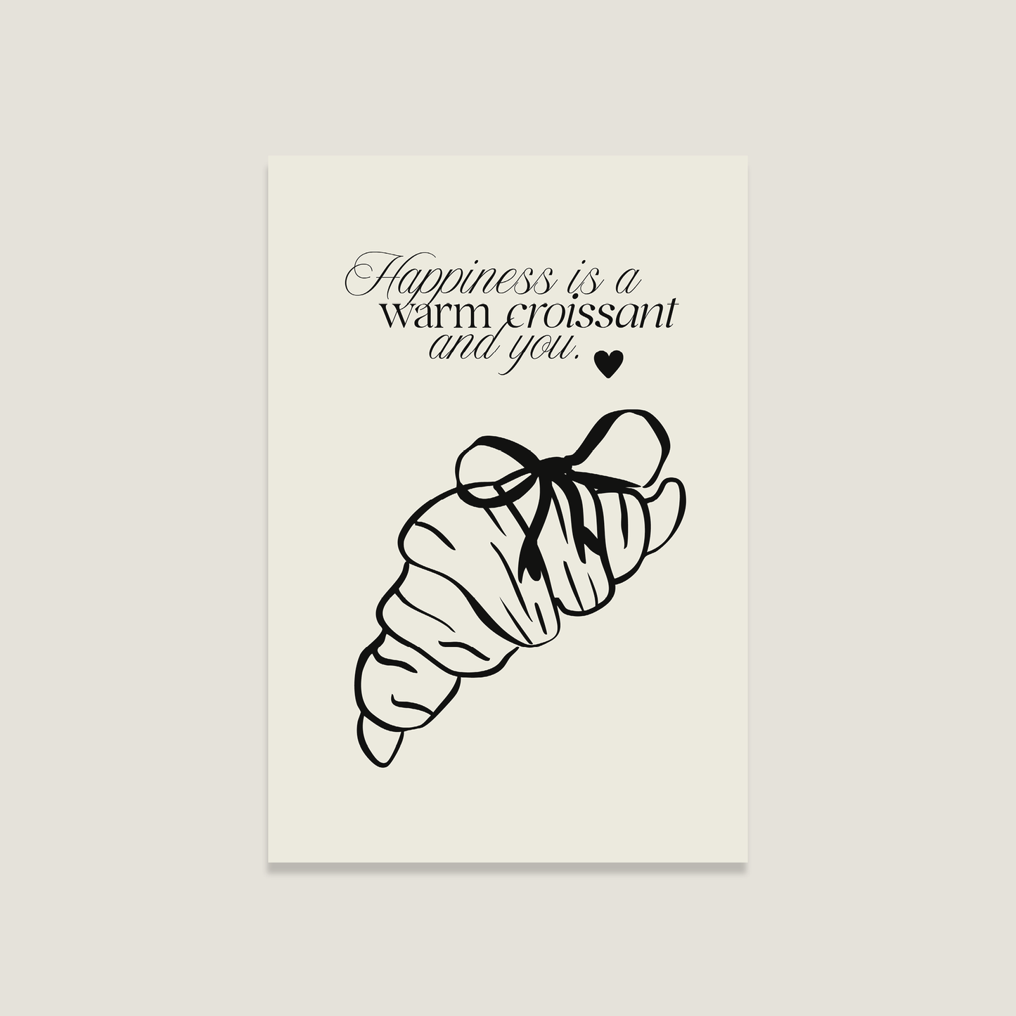 Postkarte 'Croissant & you'