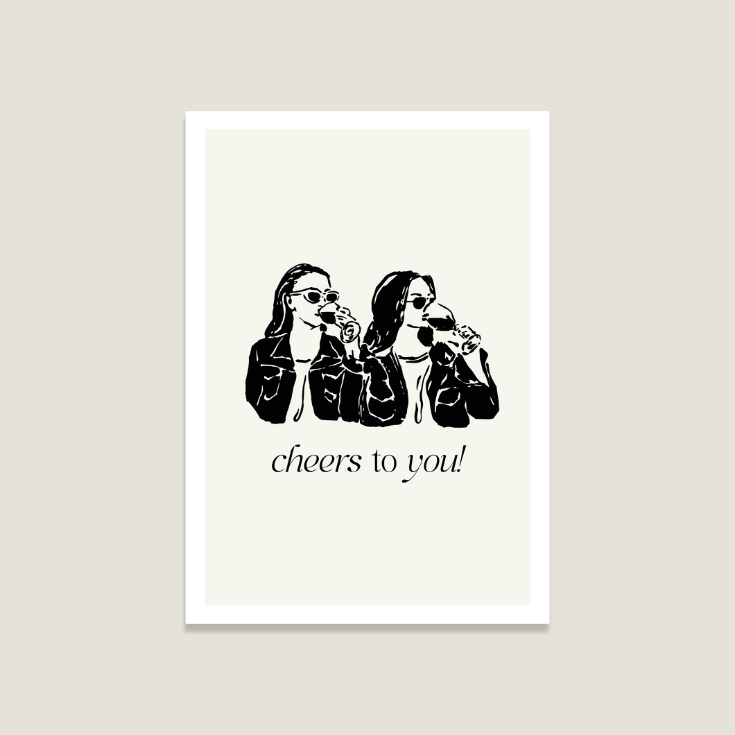 Postkarte 'Cheers to you'