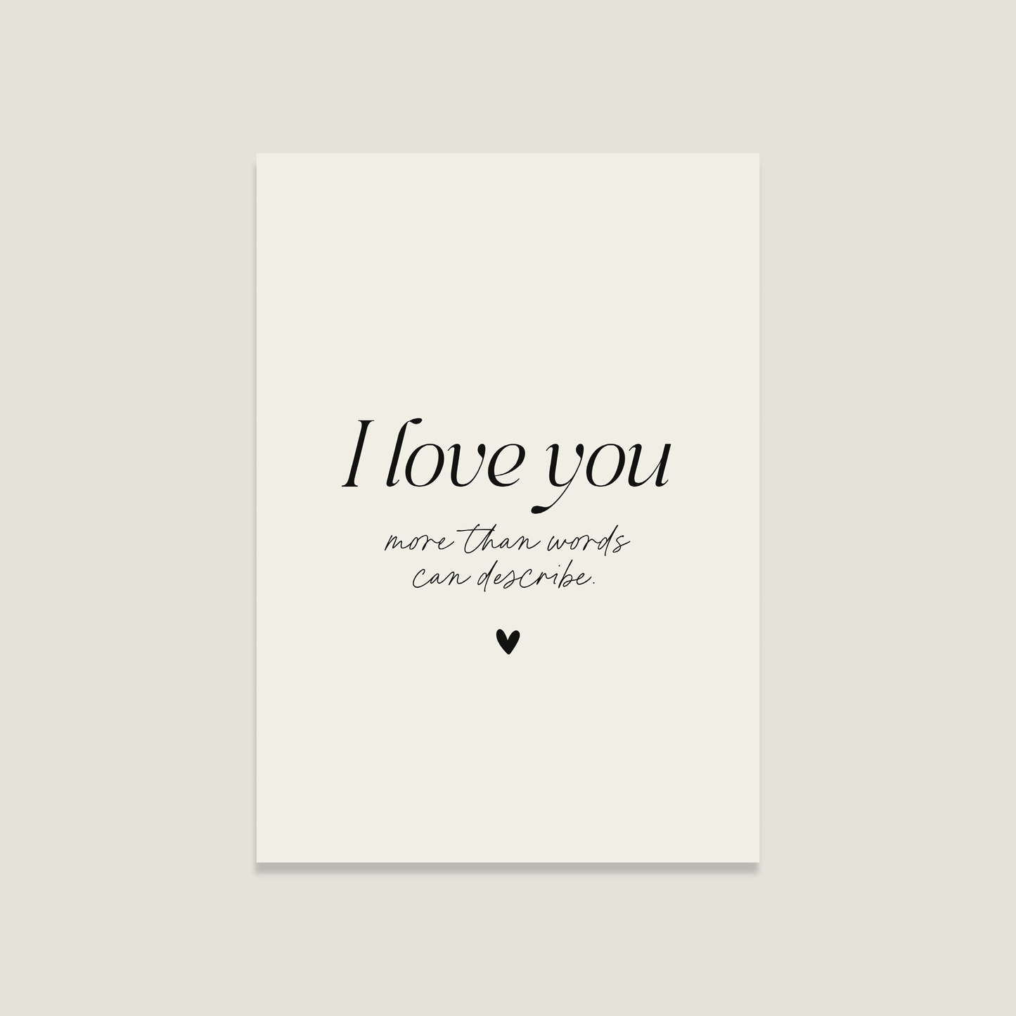 Postkarte 'I love you'
