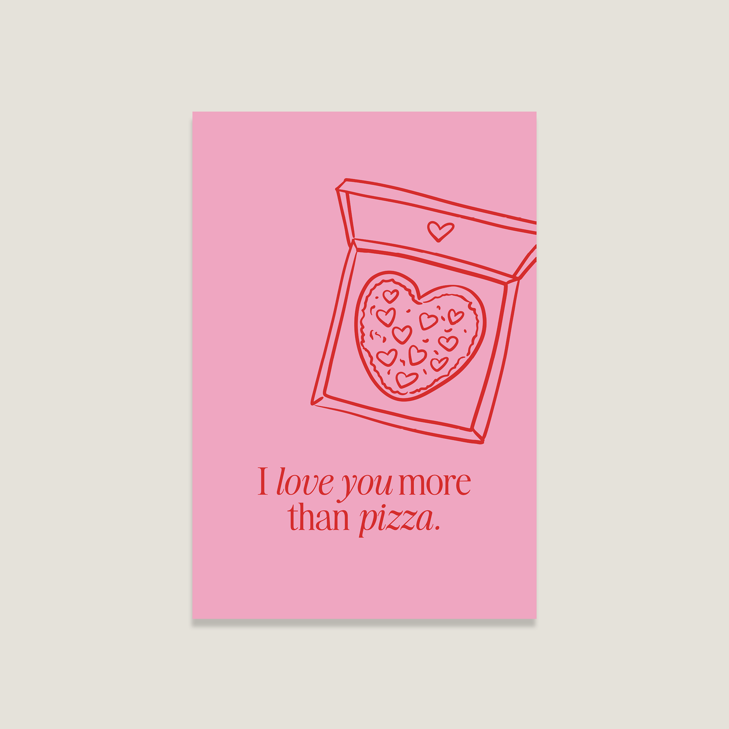 Postkarte 'More than pizza'