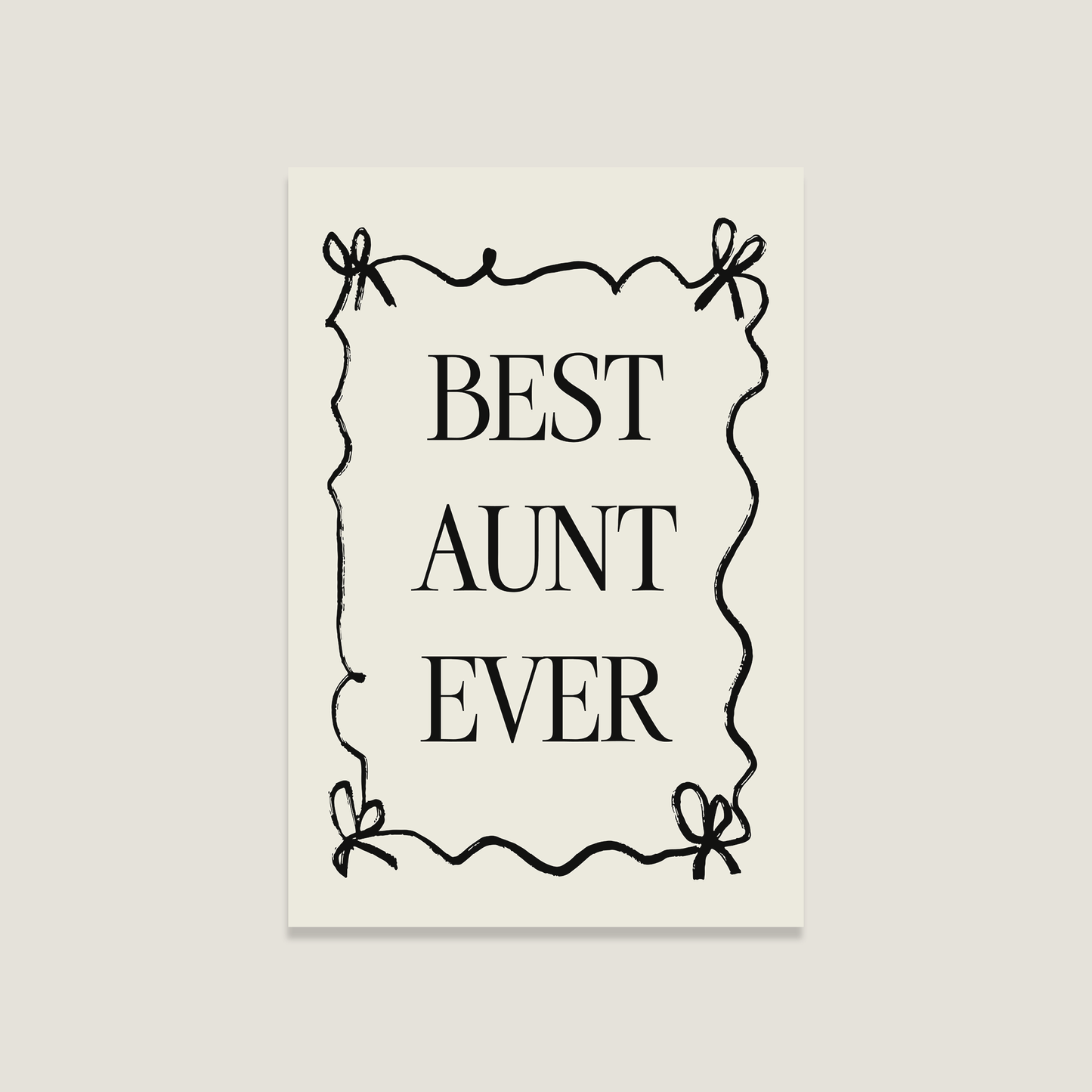 Postkarte 'Best aunt'