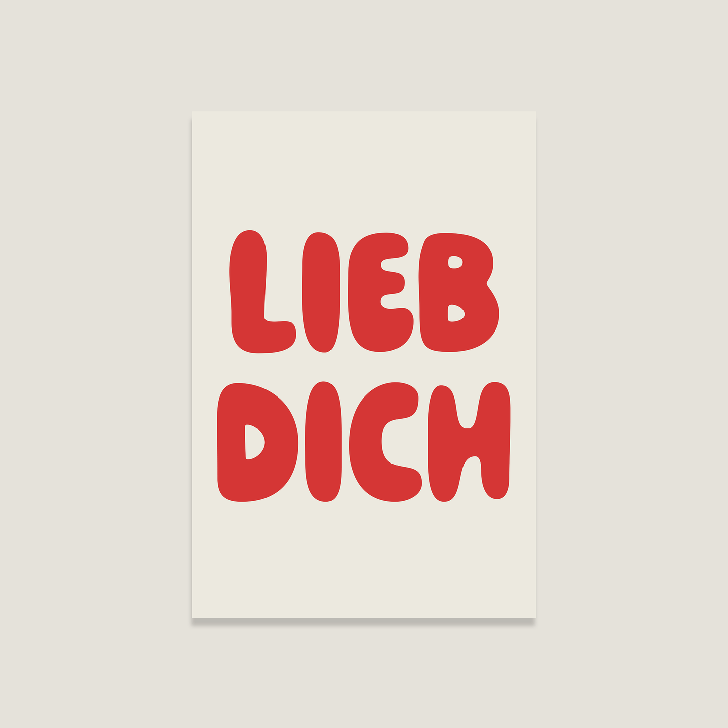 Postkarte 'Lieb dich'