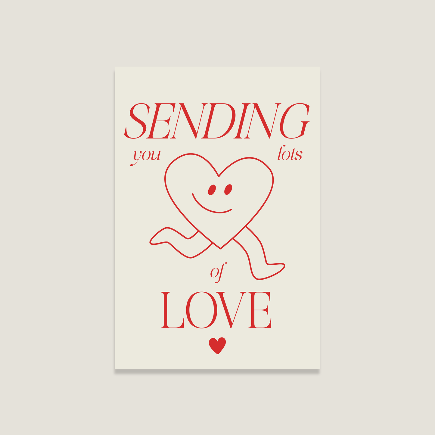 Postkarte 'Sending love'