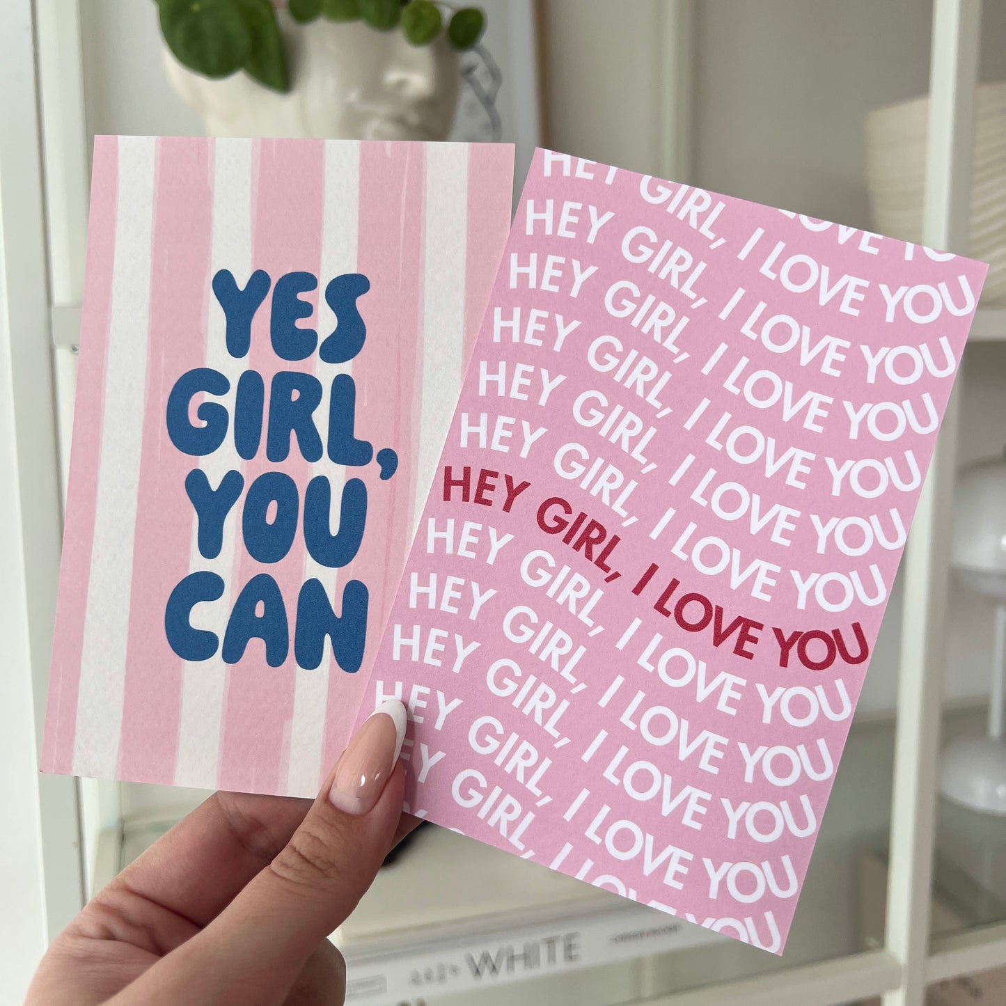 Postkarte 'Girl, I love you'
