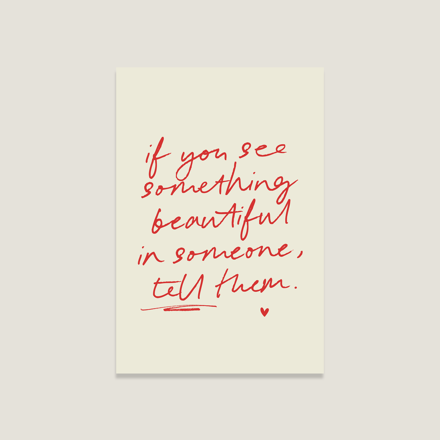 Postkarte 'Tell them'