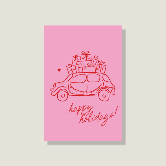 Postkarte 'Happy holidays'