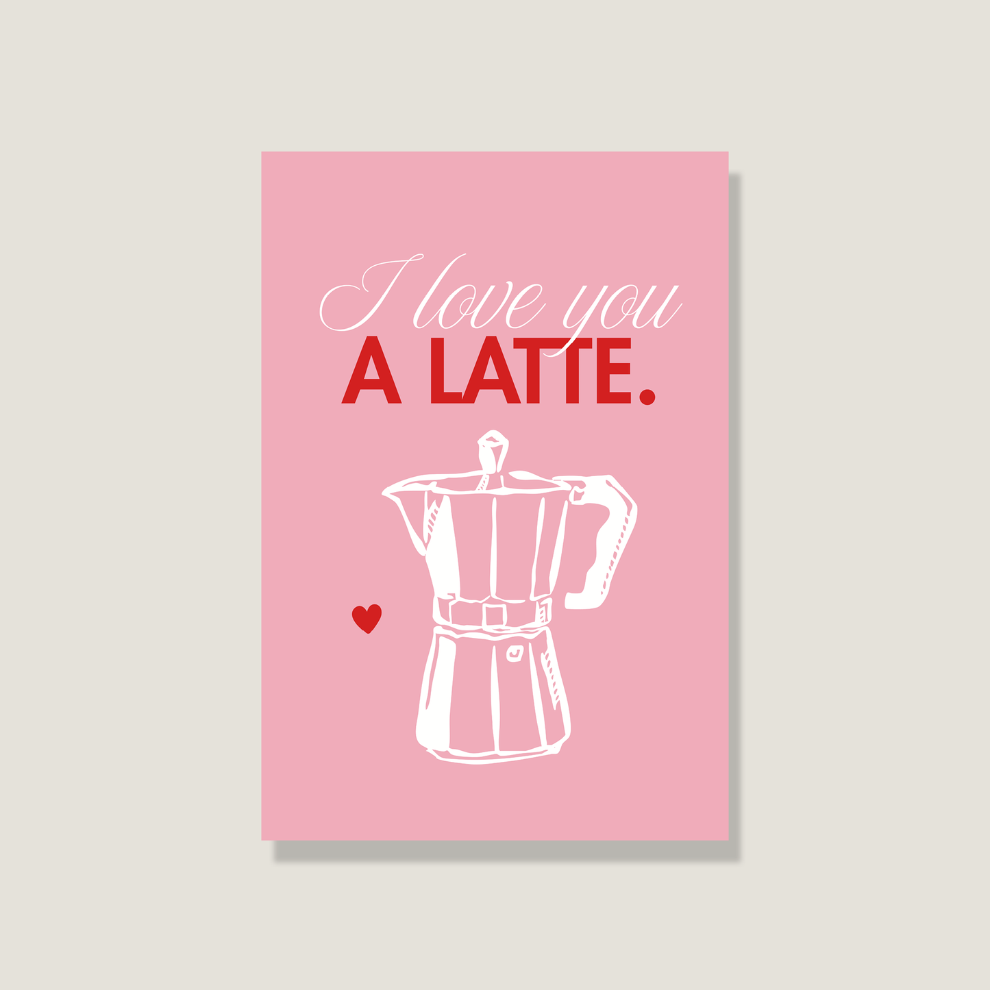 Postkarte 'A Latte'