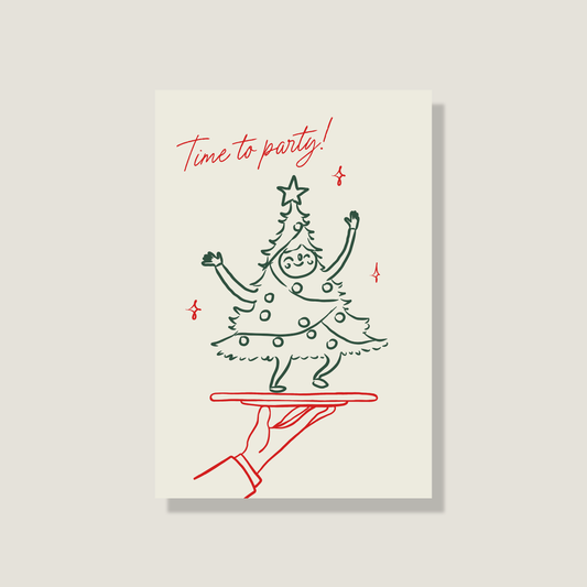 Postkarte 'Party Christmastree'