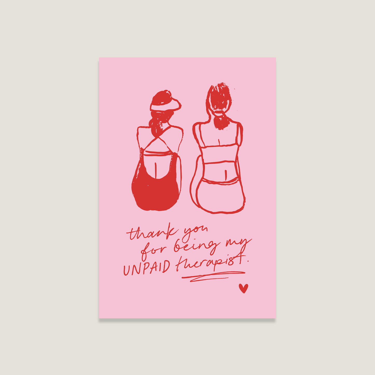 Handgedruckte Postkarte mit modernem Design – perfekte Geschenkidee für besondere Anlässe