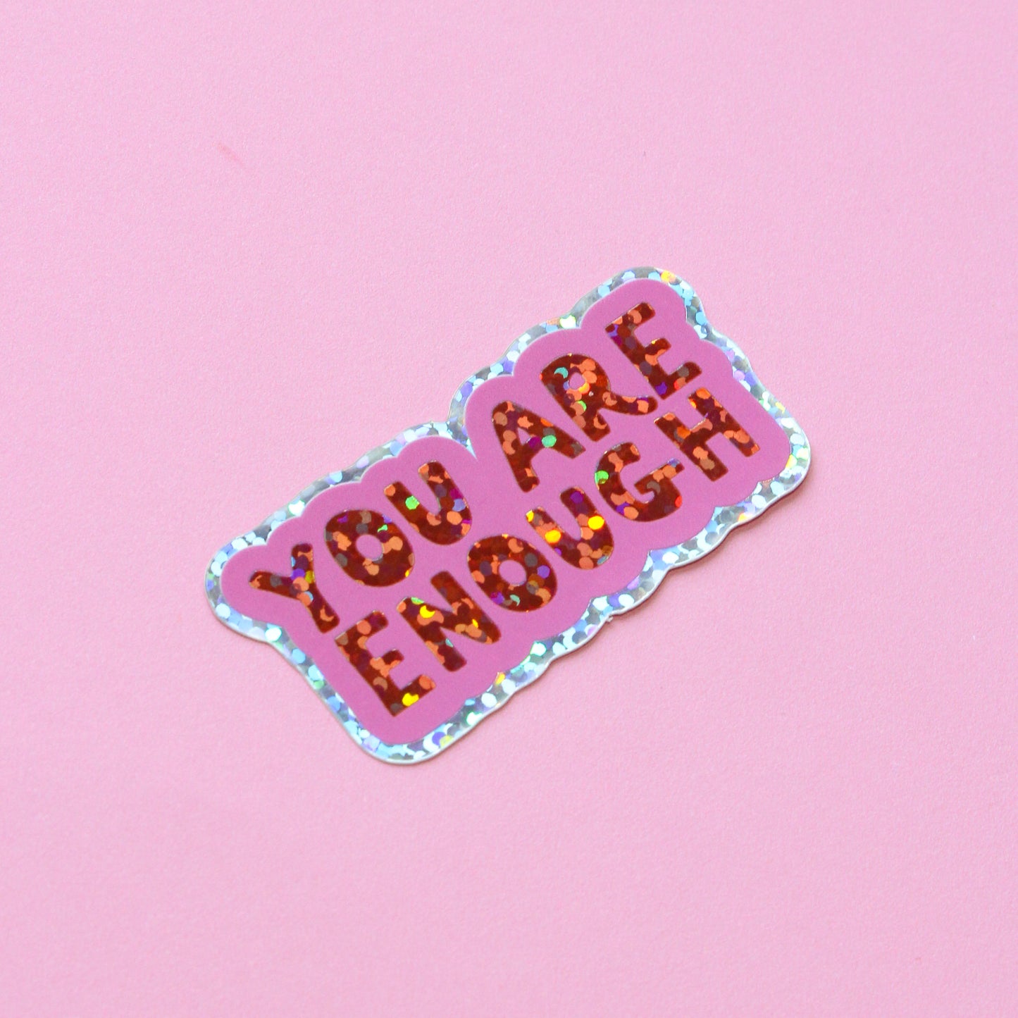 Glitzer Sticker 'You are enough'