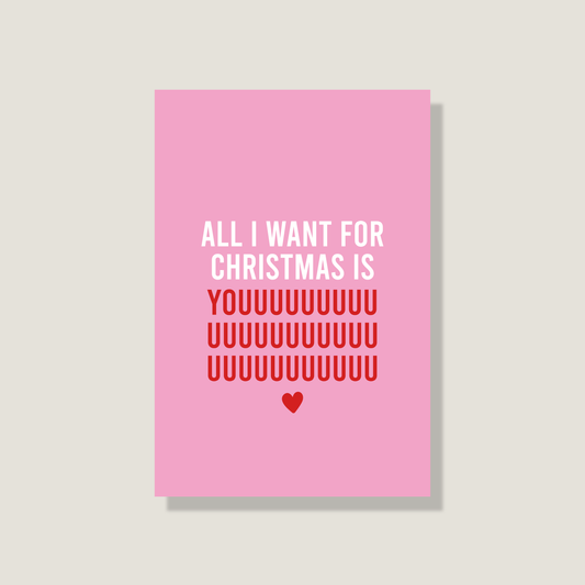 Postkarte 'All I want for christmas'