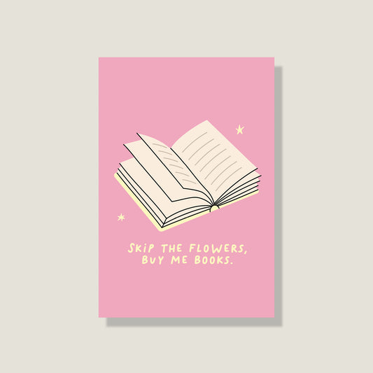 Postkarte 'Buy me books'