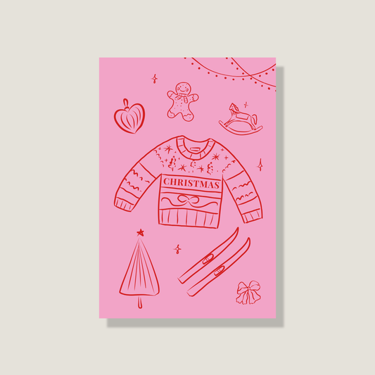 Postkarte 'Christmas Collage'