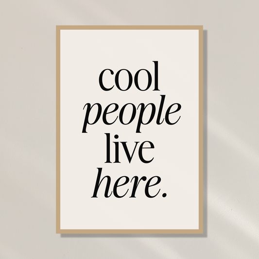 Poster 'Cool people'