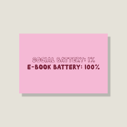 Postkarte 'E-Book Battery'