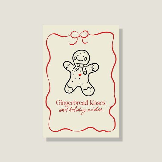 Postkarte 'Gingerbread kisses'
