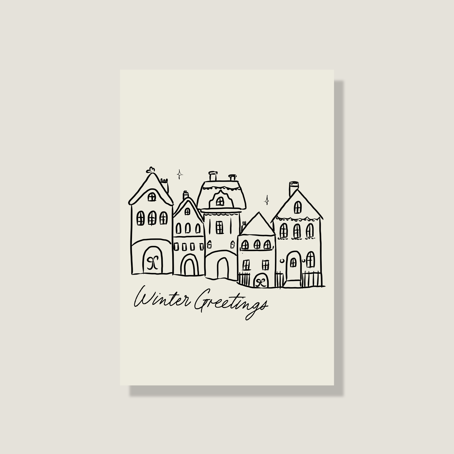 Postkarte 'Winter Greetings'