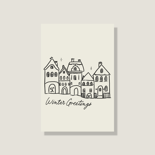 Postkarte 'Winter Greetings'