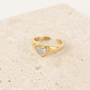 Ring 'Pearl Heart'