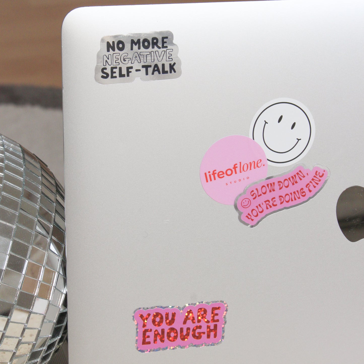 Spiegel Sticker 'Slow down'