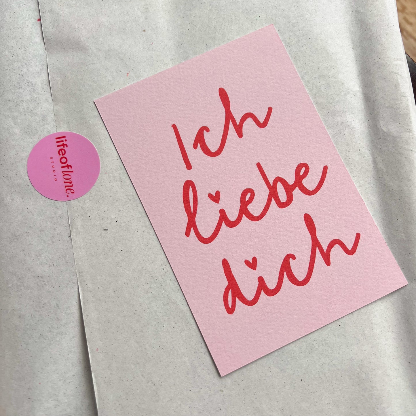 Postkarte 'Ich liebe dich'