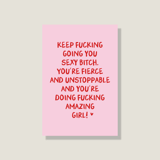 Postkarte 'Keep going'