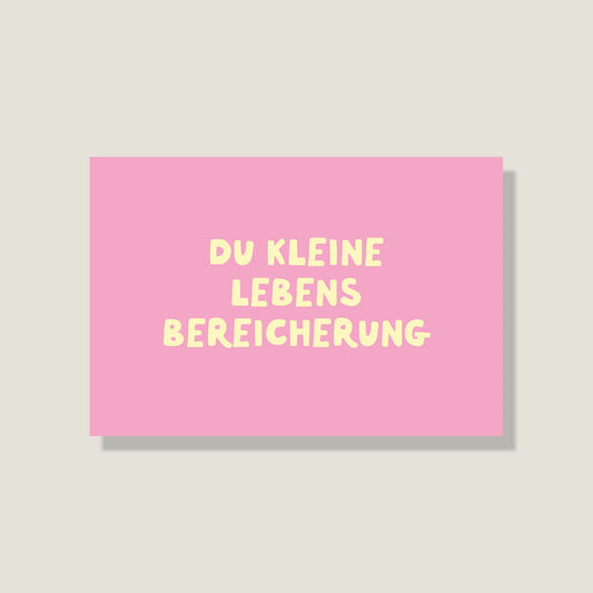 Postkarte 'Lebensbereicherung'