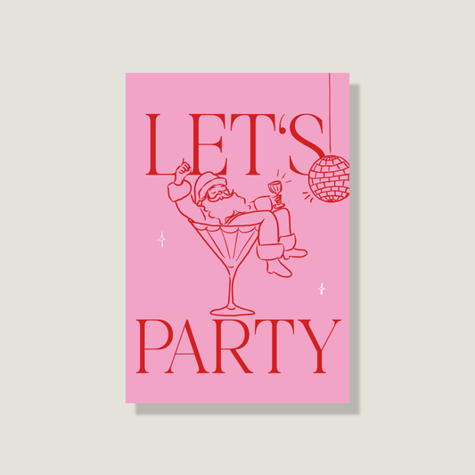 Postkarte 'Party Santa'