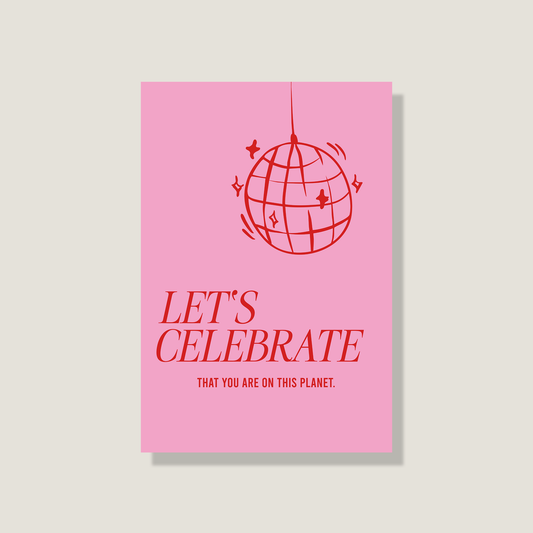 Postkarte 'Let's celebrate'