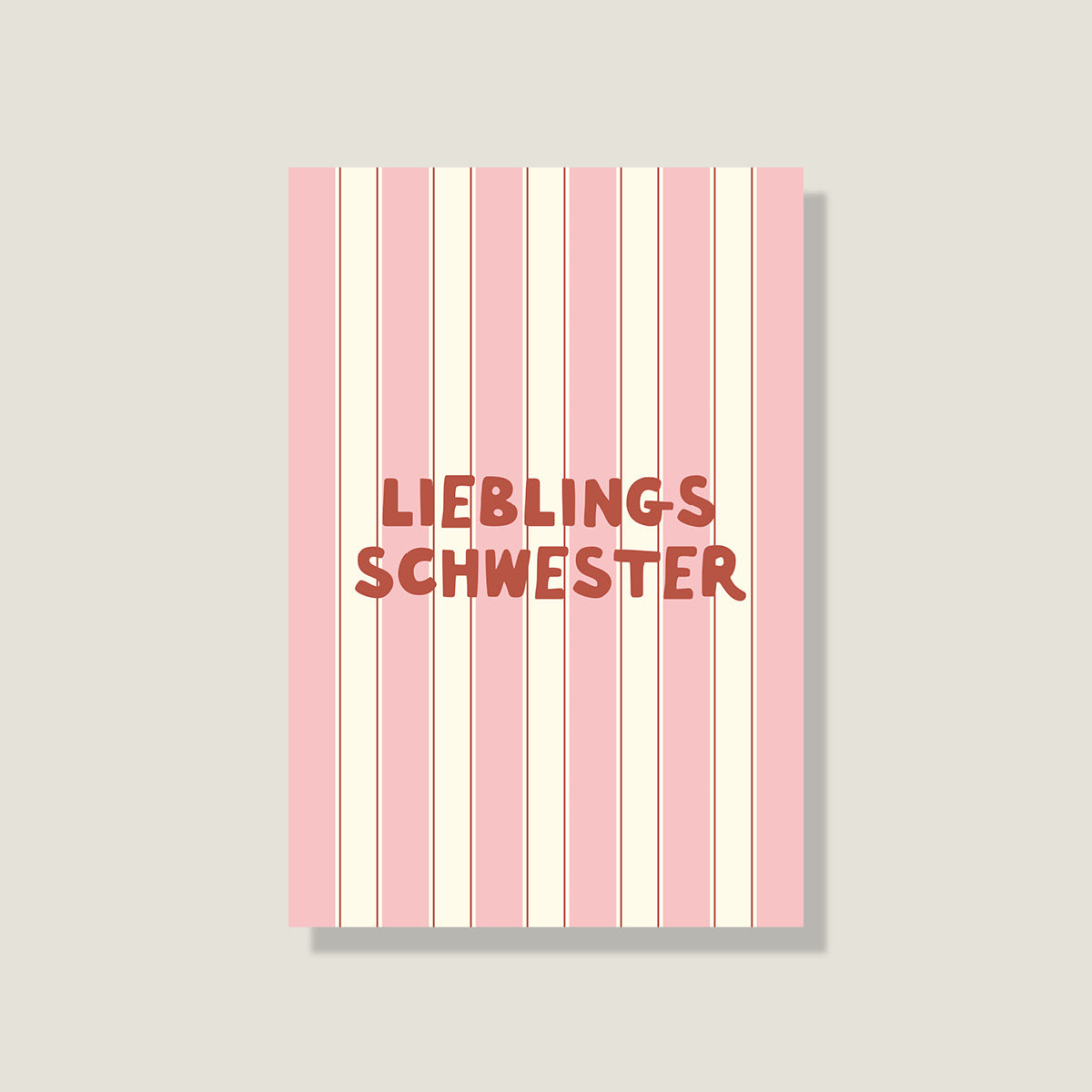 Postkarte 'Lieblingsschwester'