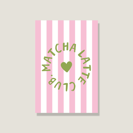 Postkarte 'Matcha Latte Club'