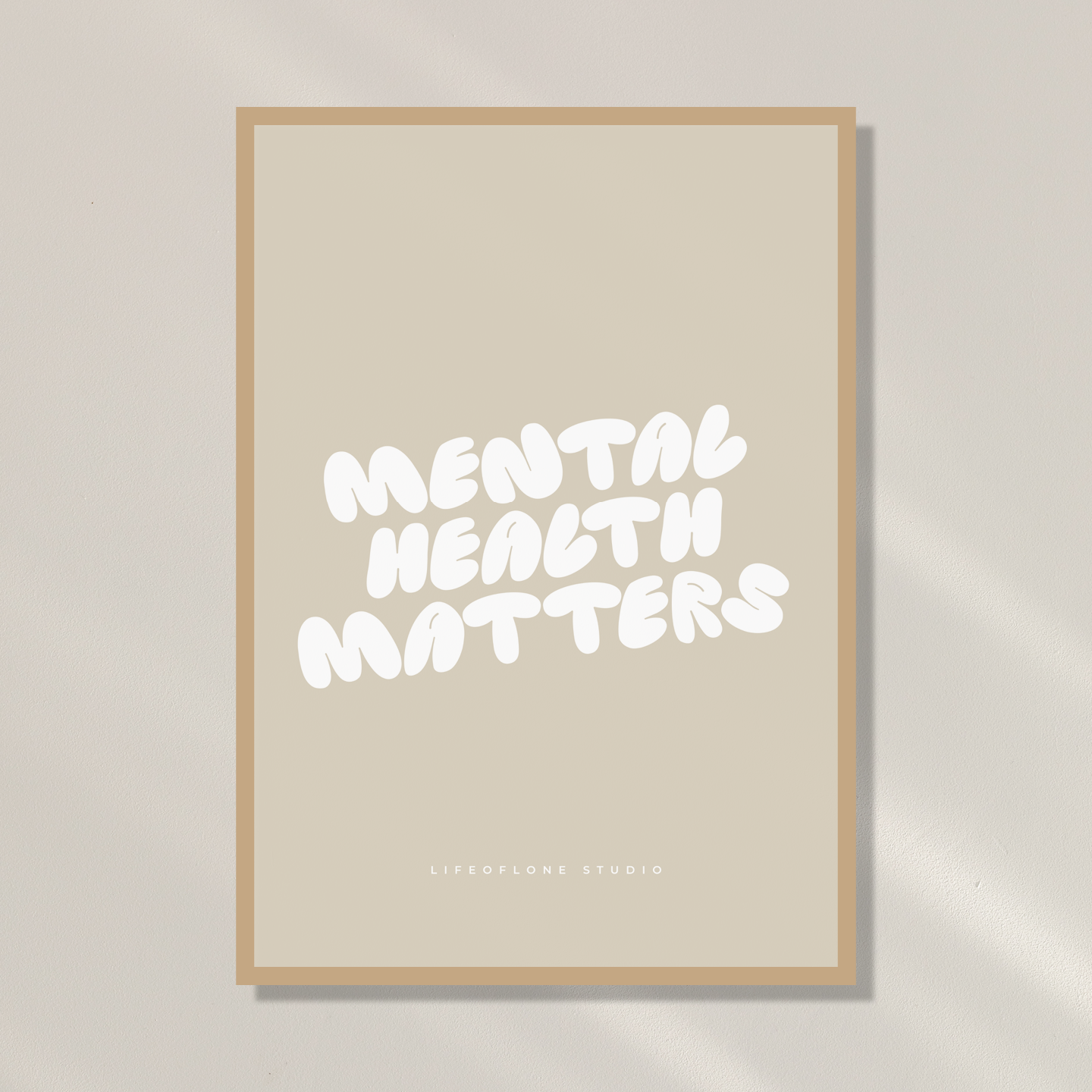 Poster 'Mental health matters' beige