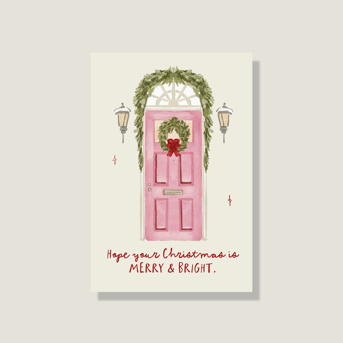 Postkarte 'Merry & Bright'