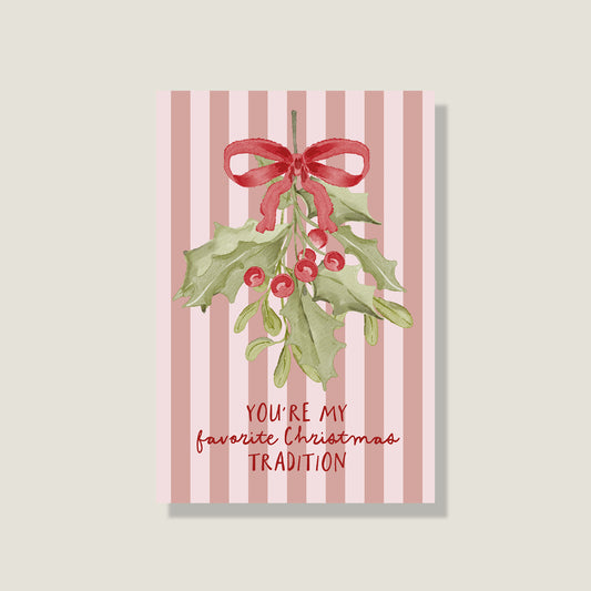 Postkarte 'Favorite Christmas Tradition'
