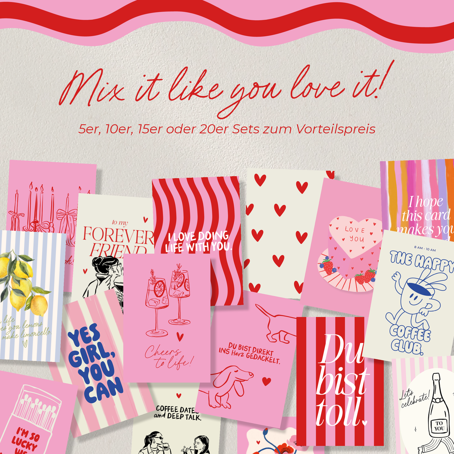 Postkarten Set - Individueller Mix