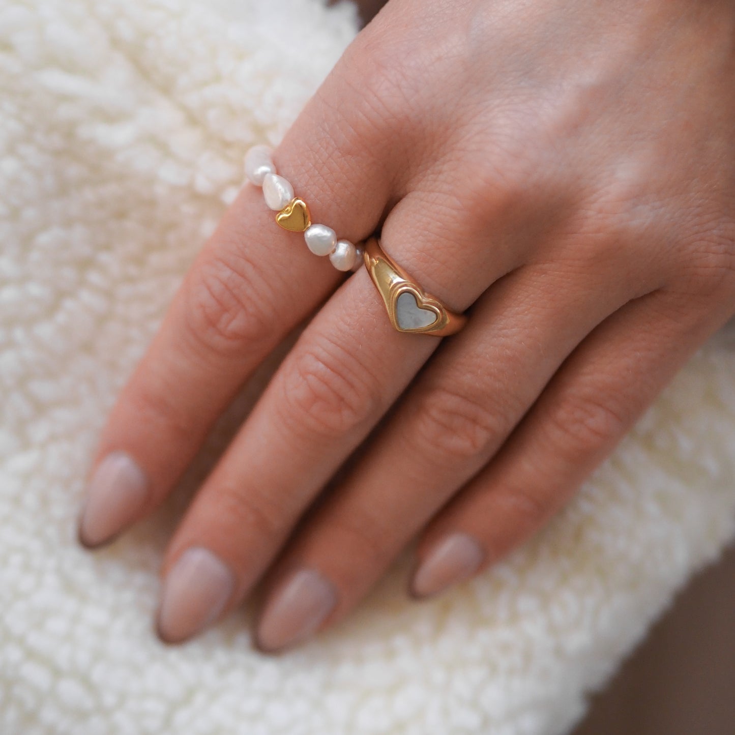 Ring 'Pearl Heart'