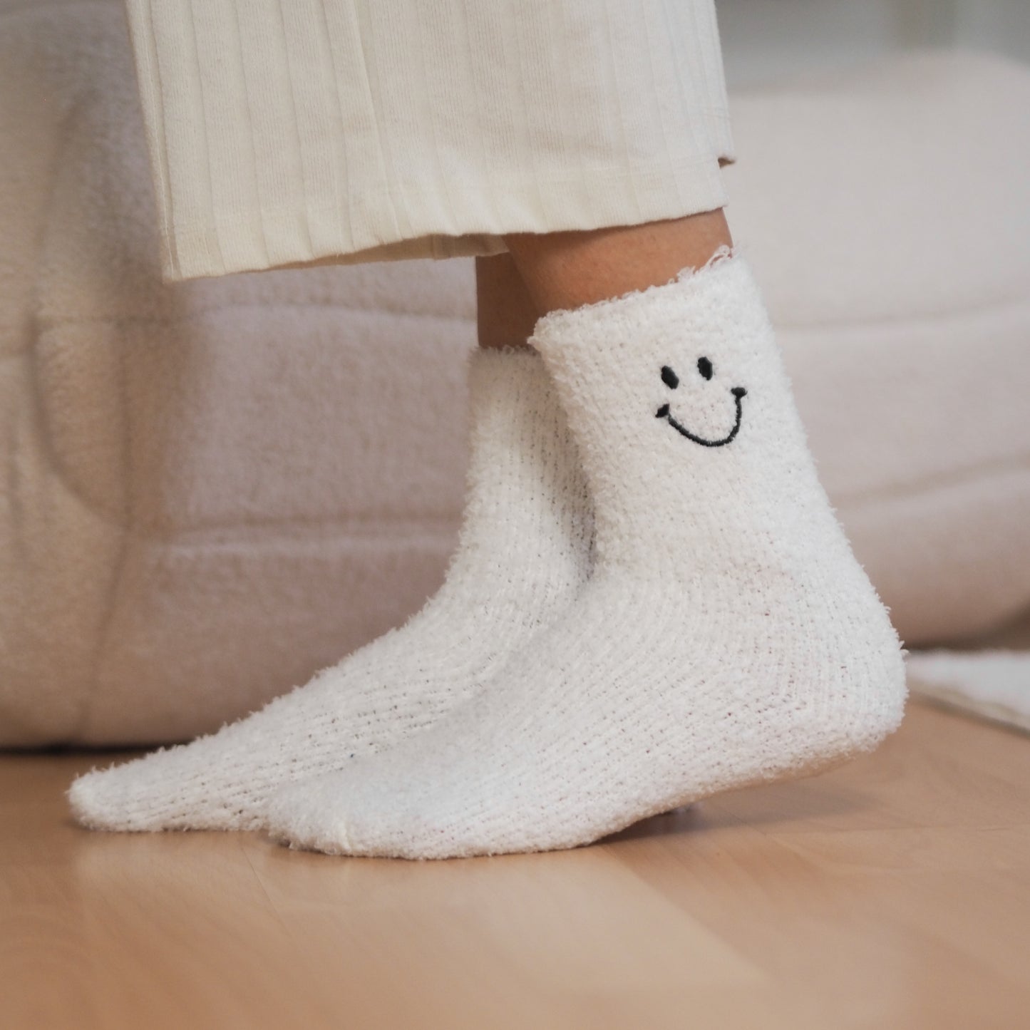 Kuschelsocken 'Cozy Smiley'