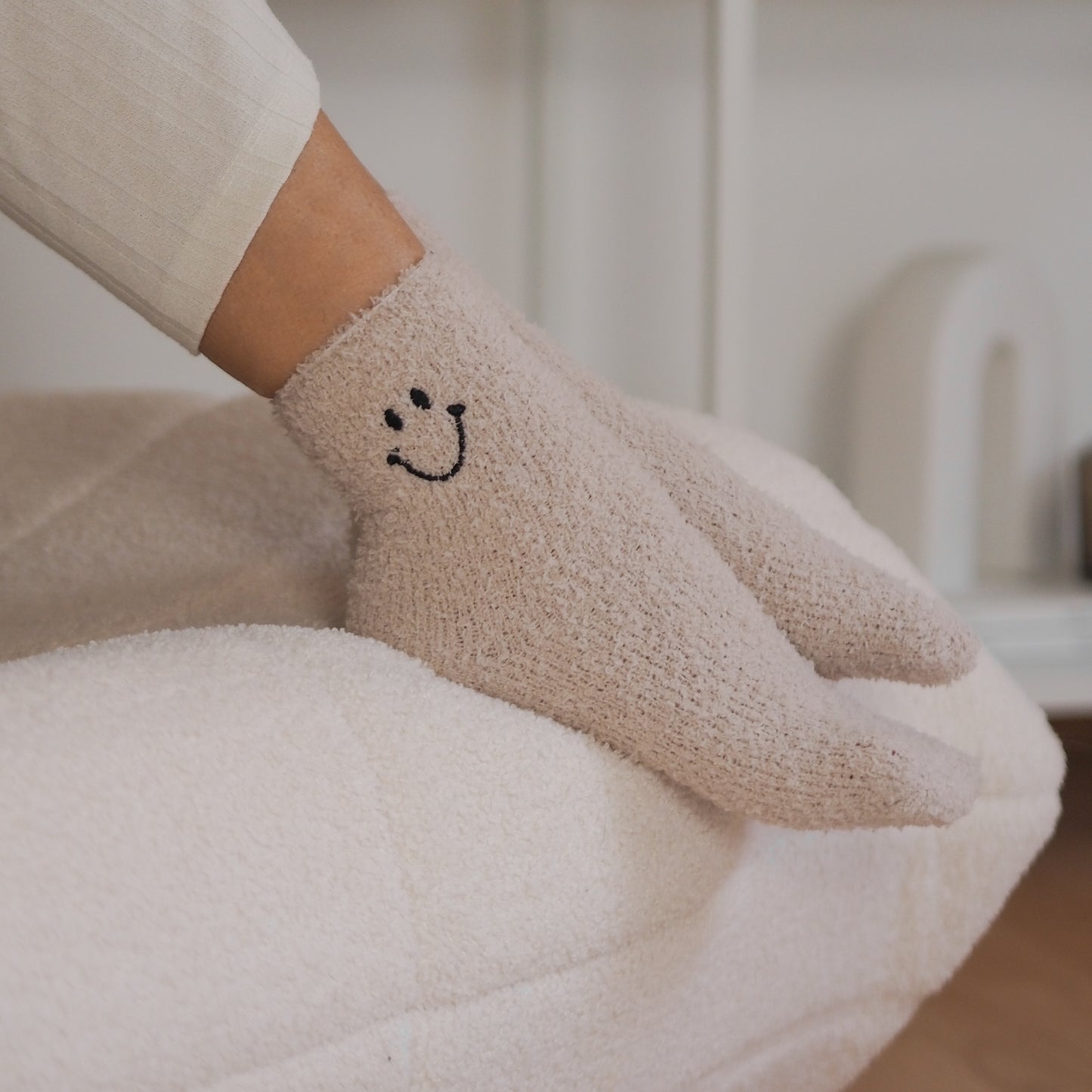 Kuschelsocken 'Cozy Smiley'